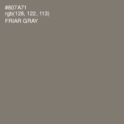 #807A71 - Friar Gray Color Image